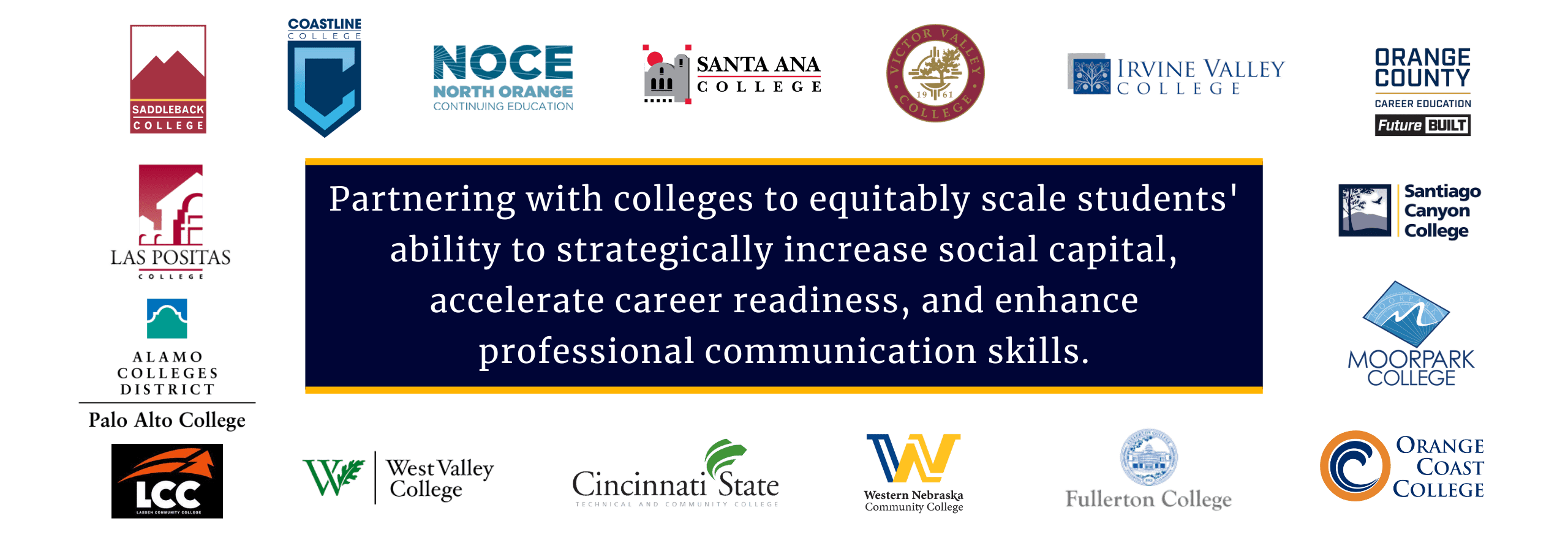 Career Launch | 2-Year Schools - Partnering with colleges to scale the skillset of launch a holistic job or internship search, escially for students who have few to no connections.